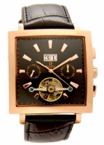 RENDEX by ZENO MECHANICAL Square Open Heart Automatic Day-Date-Month Ref. 11418-Pgr-i1 SG2L27 self-winding caliber