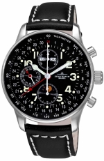 ZENO-WATCH BASEL X-Large Pilot Chronograph full calendar ref. P551-a1 day, date, month, 24 hours, moon phase